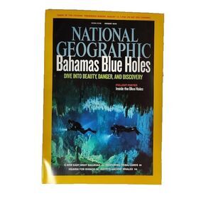 National Geographic Magazine Bahamas Blue Hole  August 2010 Pull Out Poster